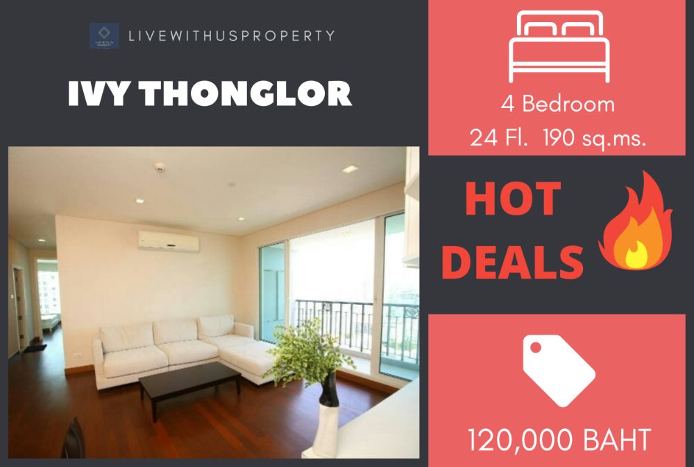 For RentCondoSukhumvit, Asoke, Thonglor : Quick rent!! Very good price, high floor, beautiful view, very beautiful decoration IVY THONGLOR