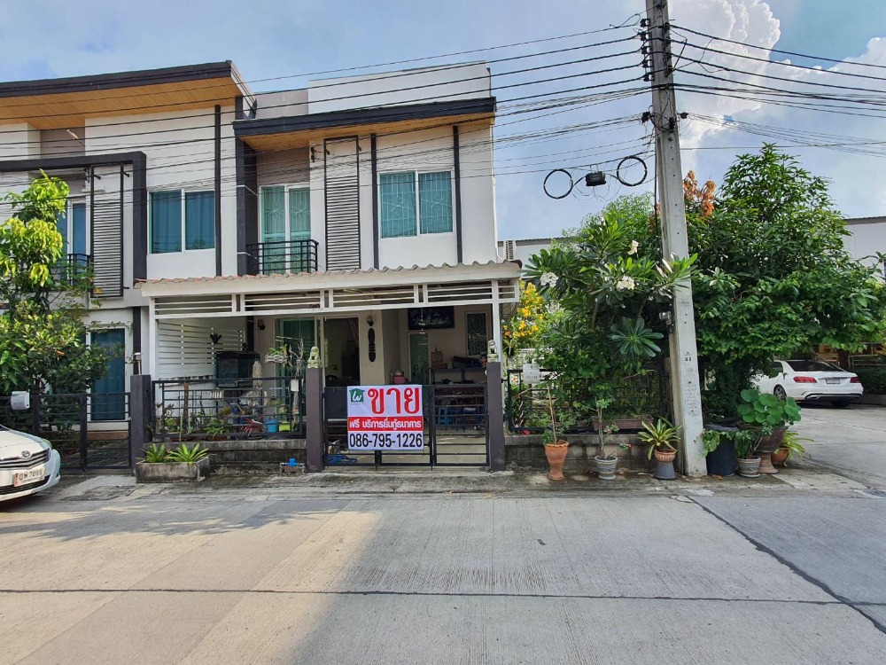 For SaleTownhomeRama5, Ratchapruek, Bangkruai : 2 storey townhouse for sale, Gusto Village, Thanam Non-Rama 5, behind the corner, 28.7 sq m, near Non Nonthaburi Bang Sri Muang Market