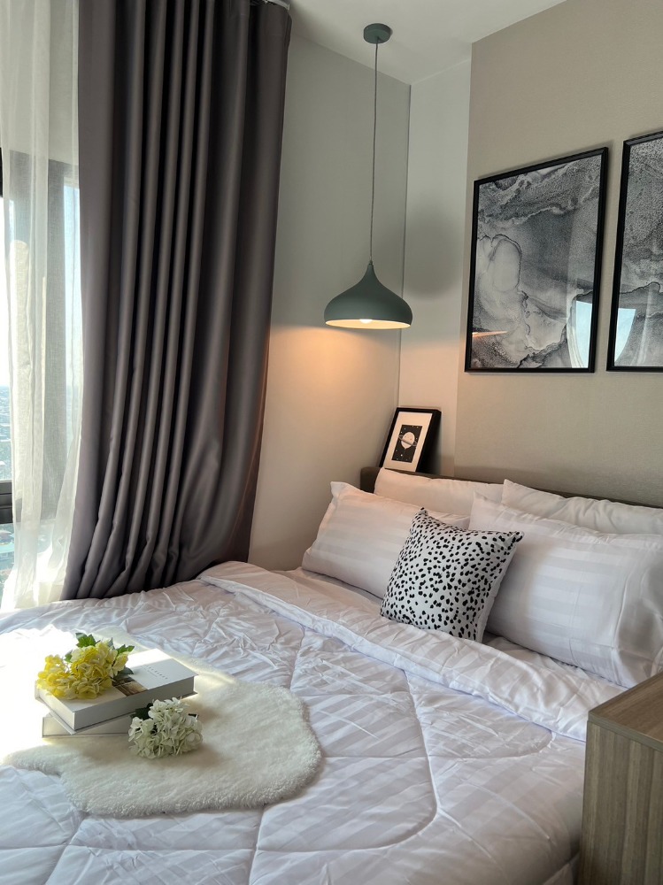 For RentCondoThaphra, Talat Phlu, Wutthakat : Rent Altitude Unicorn Sathorn-Thapra, 1 bedroom, 23rd floor, no building block view, new room, fully furnished, TV, microwave, washing machine Fully electric, central location excellent