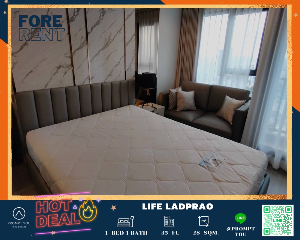 For RentCondoLadprao, Central Ladprao : 🔥 Life Ladprao 🔥 Beautiful room, ready to move in. Special price // Ask for more information LineOfficial :@Promptyou