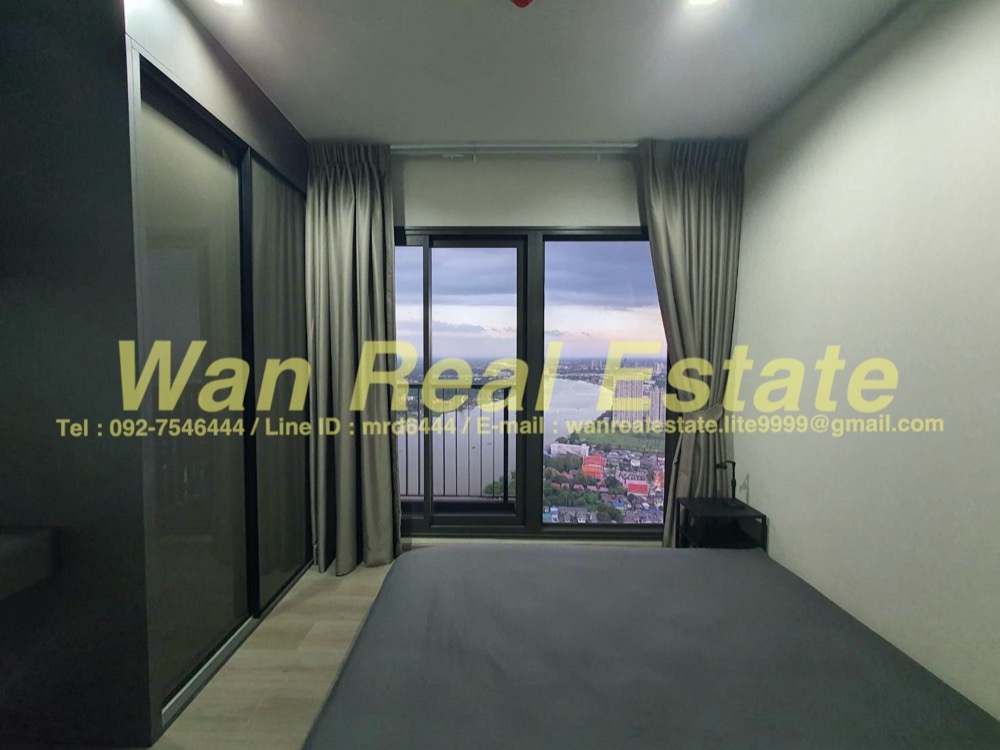 For RentCondoRattanathibet, Sanambinna : Condo for rent, politan aqua, 49th floor, size 30 sq m, corner room, beautifully decorated, ready to move in, river view.
