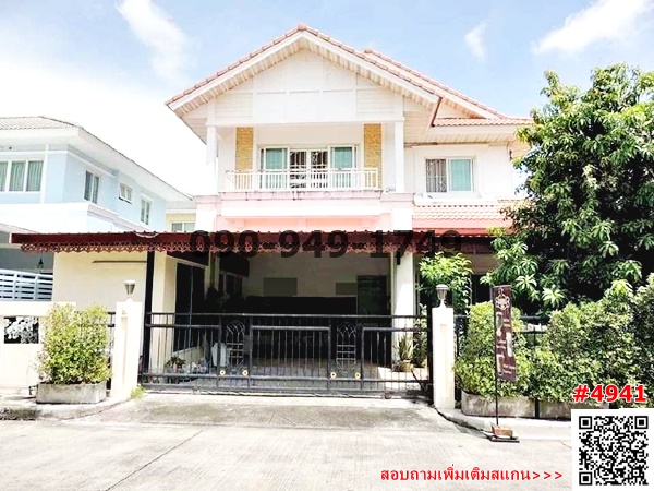 For RentHouseLadkrabang, Suwannaphum Airport : For sale/rent, 2-story detached house, Perfect Place Village, Sukhumvit 77, Phase 3, next to Robinson and Paseo Lat Krabang.