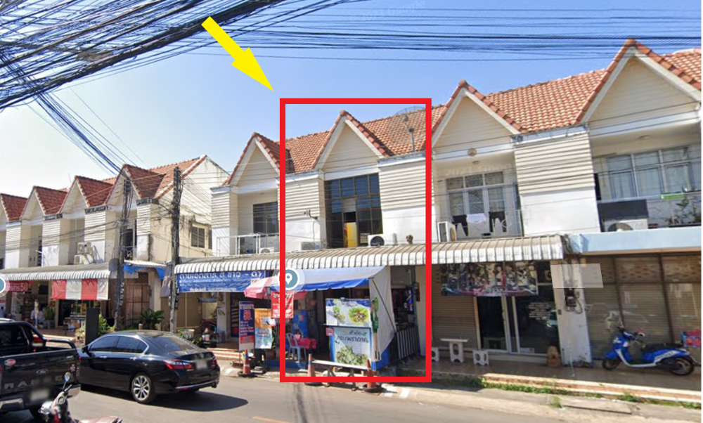 For SaleShop HouseNong Khai : Urgent sale, 2-storey commercial building with land 23 square wa. 192 sq.m., area size 4.00x24.00 m., Nong Khai, good location on the road in front of Centerpoint.