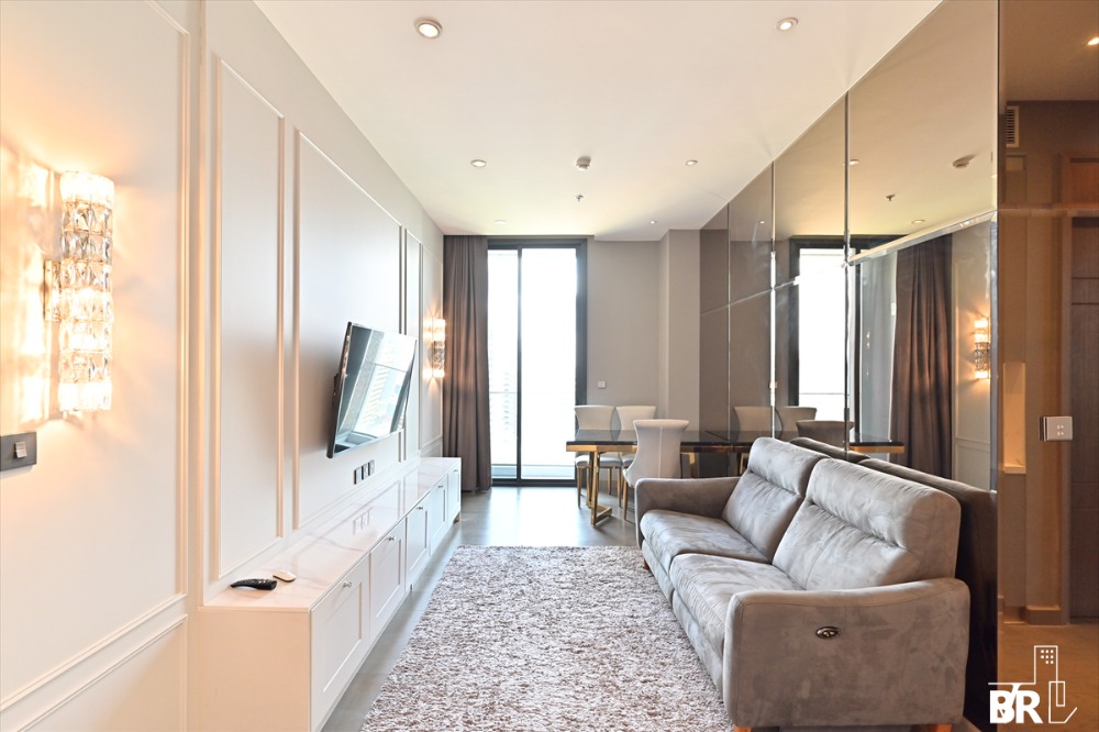 For RentCondoRama9, Petchburi, RCA : The esse at Singha complex - For rent, 1 bedroom, 48 sq m, big room, beautiful view, very high floor! Fully furnished, only 38,000 / Contact 065-8219716 Ice