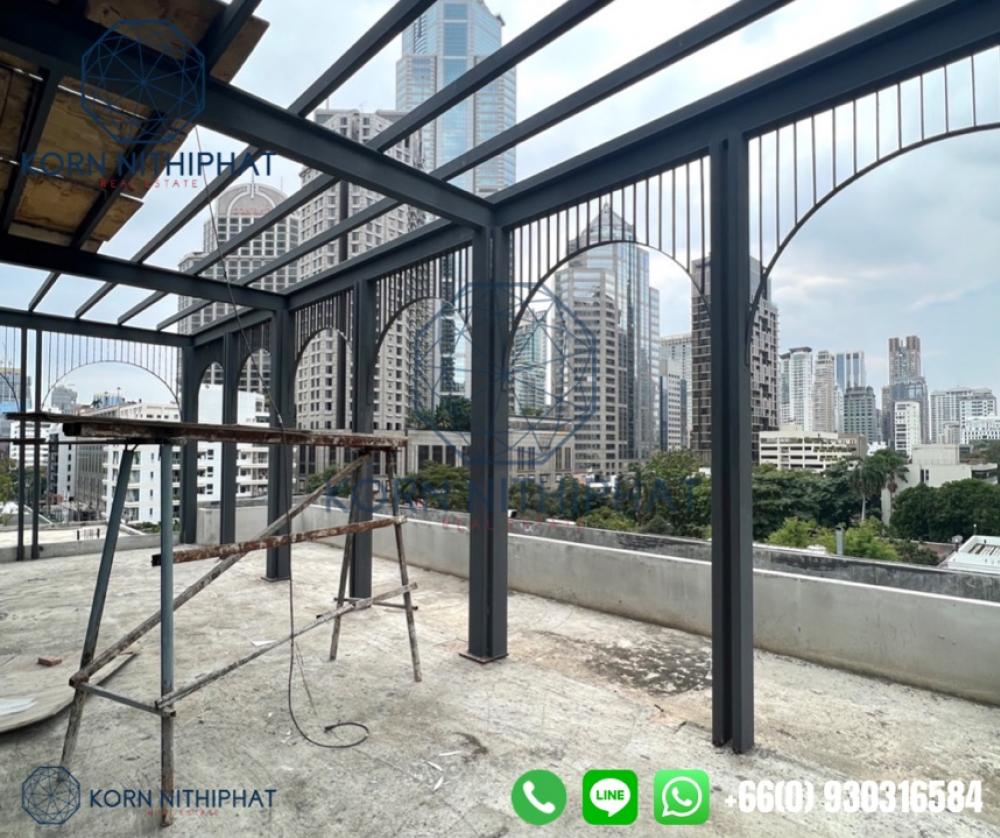 For RentRetail SpaceWitthayu, Chidlom, Langsuan, Ploenchit : Bar for rent on the rooftop in Ploenchit - Wireless Road, only 500 meters from the BTS station | Suitable for chill-out bars, wine shops, cocktail shops and jazz music venues.