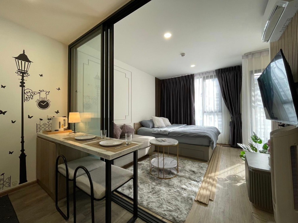 For RentCondoChaengwatana, Muangthong : Oneder kaset for rent, new condo > Beautifully decorated, complete on the cover > ready to move in > near Kasetsart University, long-term rental can reduce again