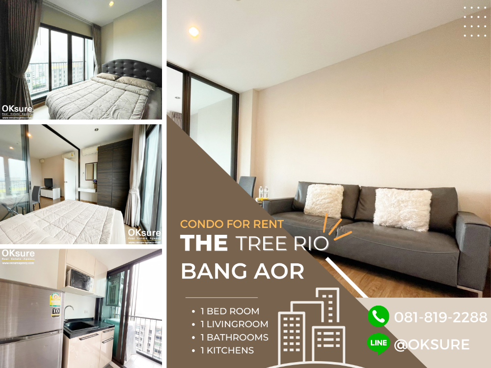 For RentCondoPinklao, Charansanitwong : For rent, The Tree Rio Bang Aor Station, furniture and complete electrical appliances. ready to move in immediately