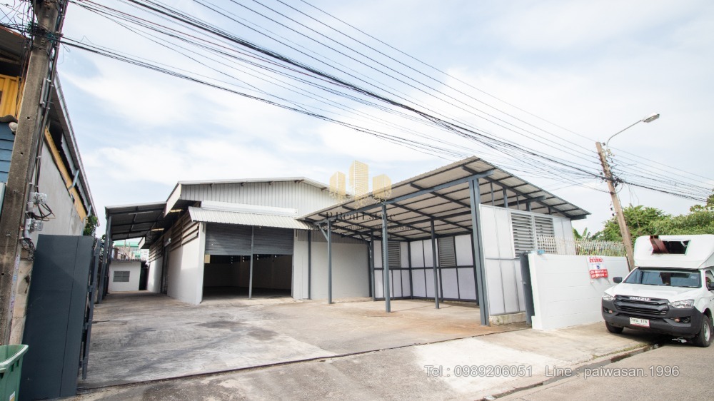 For RentWarehouseChokchai 4, Ladprao 71, Ladprao 48, : Warehouse/office for rent in Ladprao area, Soi Ladprao 80, Wang Thonglang District, Bangkok, area 300 sq m.