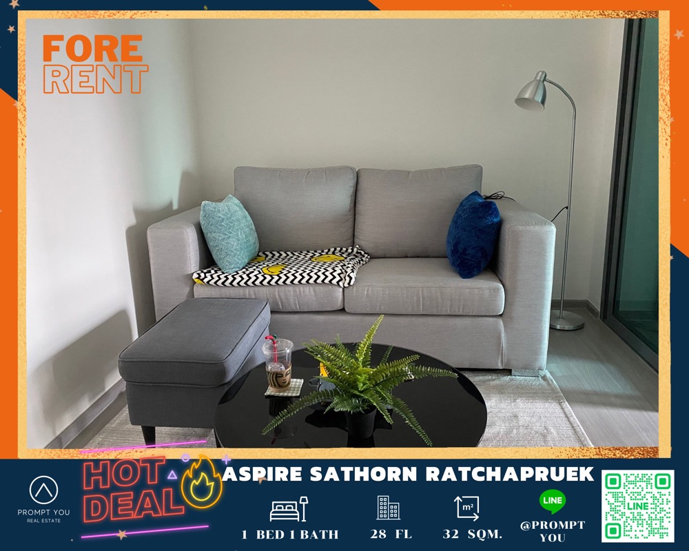 For RentCondoThaphra, Talat Phlu, Wutthakat : 🔥 Aspire Sathorn Ratchaphruek 🔥 Beautiful room, ready to move in, special price // ask for more information Lineofficial: Promptyou