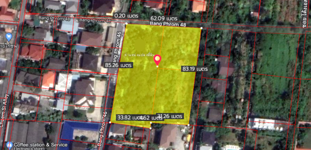 For SaleLandPinklao, Charansanitwong : Land for sale, Bang Phrom, Ratchaphruek, 3-2-16 Rai.