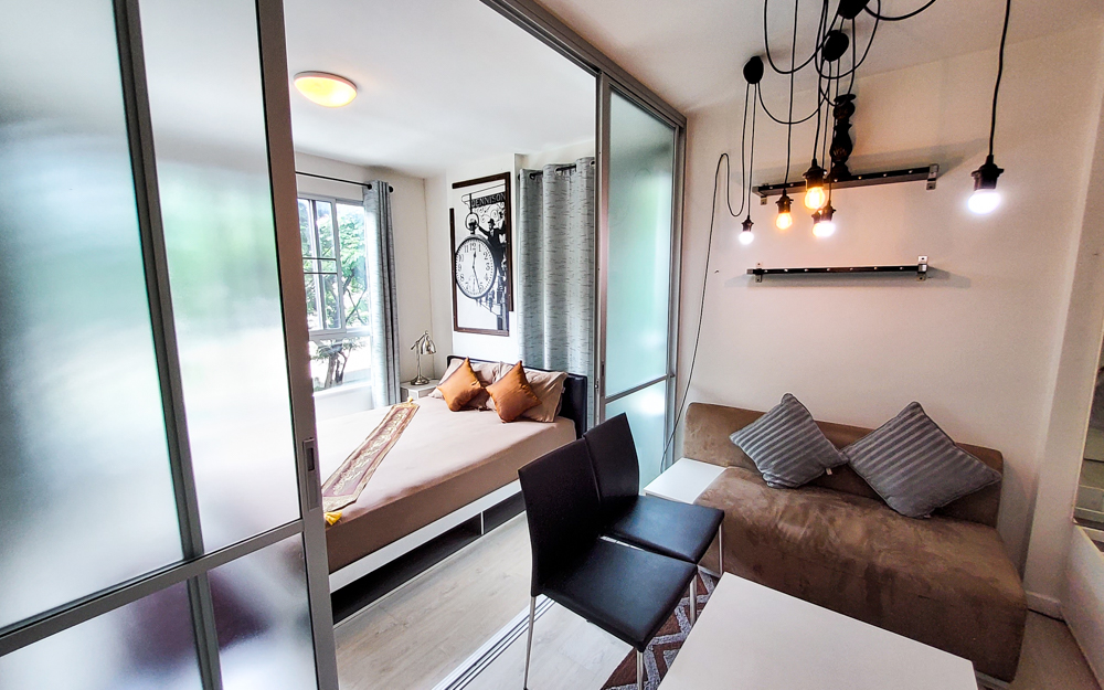 ให้เช่าคอนโดเชียงใหม่ : D Condo Sign ชั้น4 เฟอร์ครบแต่งสวยพร้อมอยู่  วิวฝั่งหน้าตึก สระว่ายน้ำอลังการ เดินไปเซนเฟสได้เลย