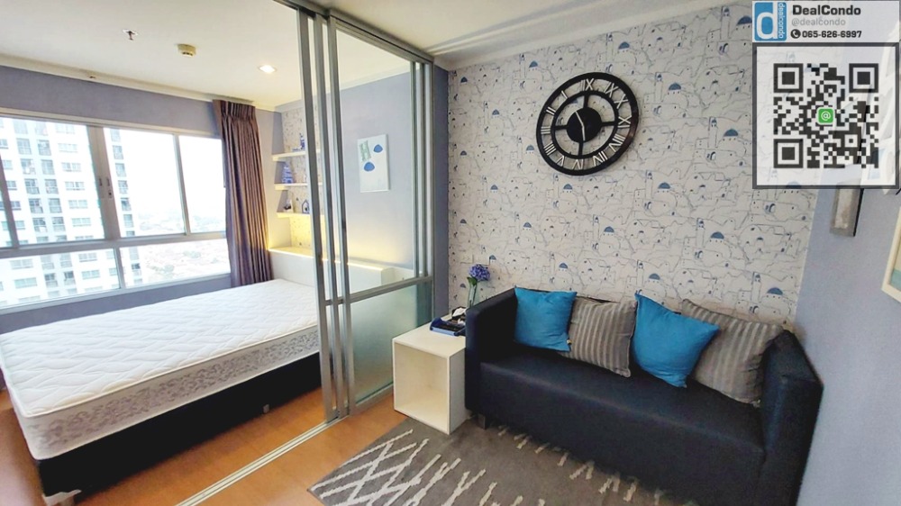 For RentCondoRattanathibet, Sanambinna : [RB003]There is a washing machine for rent, room 23 sq m, Lumpini Rattanathibet - Ngamwongwan, 19th floor, Building D, call 0656266997.