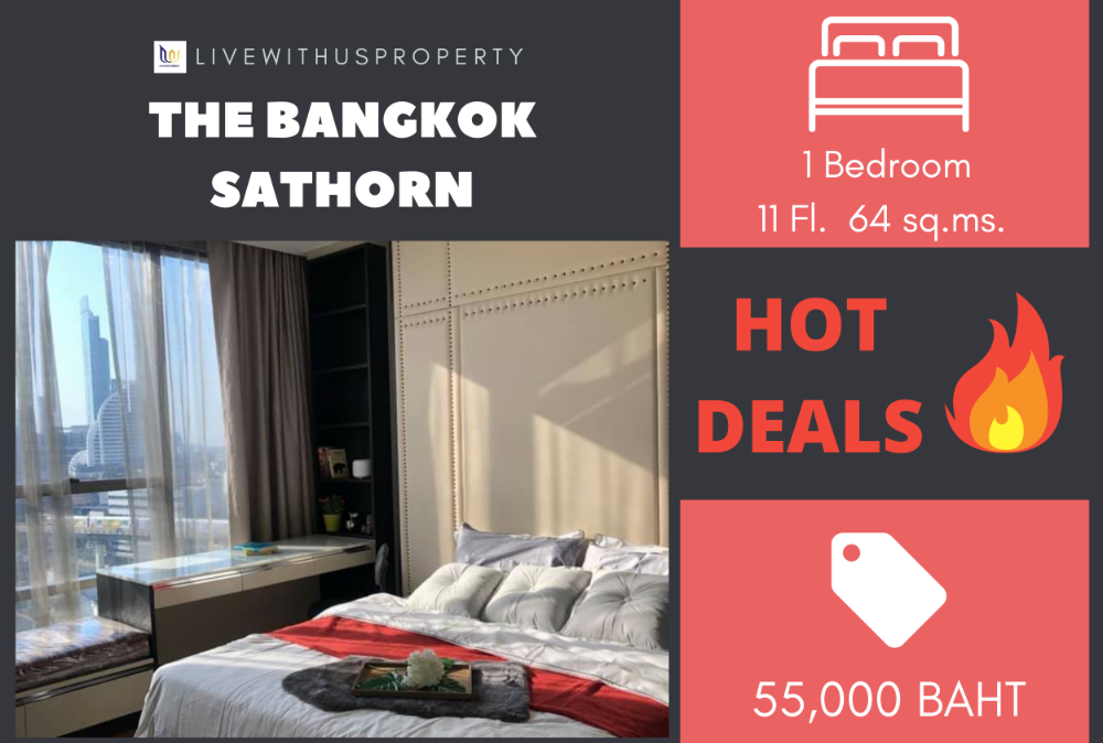 For RentCondoSathorn, Narathiwat : Urgent rent!! Very good price, river view, new room, very beautiful decoration, The Bangkok Sathorn