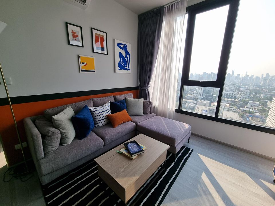 For RentCondoSukhumvit, Asoke, Thonglor : 📍Rds-0096 Condo for rent, XT Ekkamai (XT Ekkamai), city view on Thonglor side, beautiful view, not blocked 📍