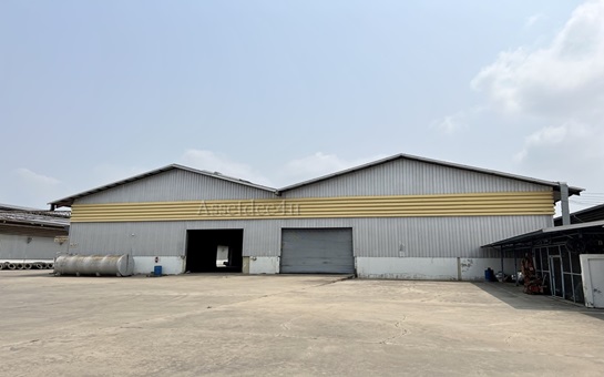 For RentFactorySamut Prakan,Samrong : Large warehouse for rent, area 1,500 - 8,000 sq.m., duty-free zone, Laem Phapha, Suksawat Road, with a private pier.