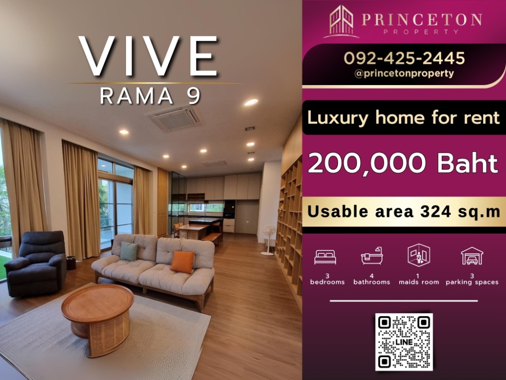 For RentHousePattanakan, Srinakarin : Luxury 3 bedroom detached house for rent Vive Rama 9