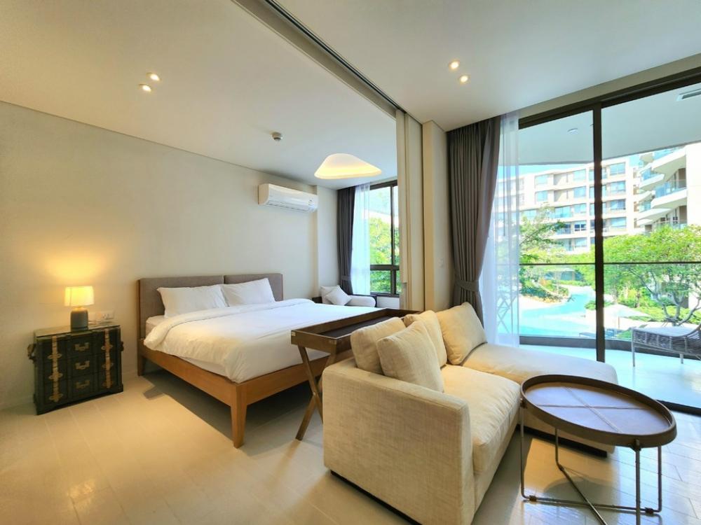For RentCondoHuahin, Prachuap Khiri Khan, Pran Buri : ให้เช่าคอนโดติดทะเลหัวหิน 1 ห้องนอน วิวสระ เดือนละ25,000 มีแม่บ้านทำความสะอาดทุกสัปดาห์