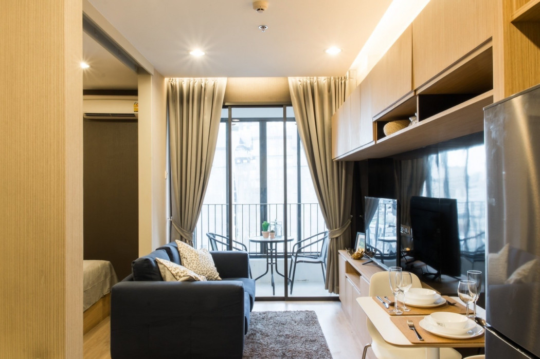 For RentCondoRatchathewi,Phayathai : Condo for rent, 1 bedroom, Ideo Q Ratchathewi, 34 sq m. City View, beautiful decoration, near BTS