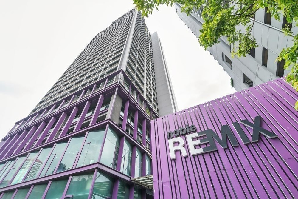 For SaleCondoSukhumvit, Asoke, Thonglor : Special price, 2 bedrooms, next to BTS, high floor, spacious room, comfortable PRICE BELOW MARKET NOBLE REMIX