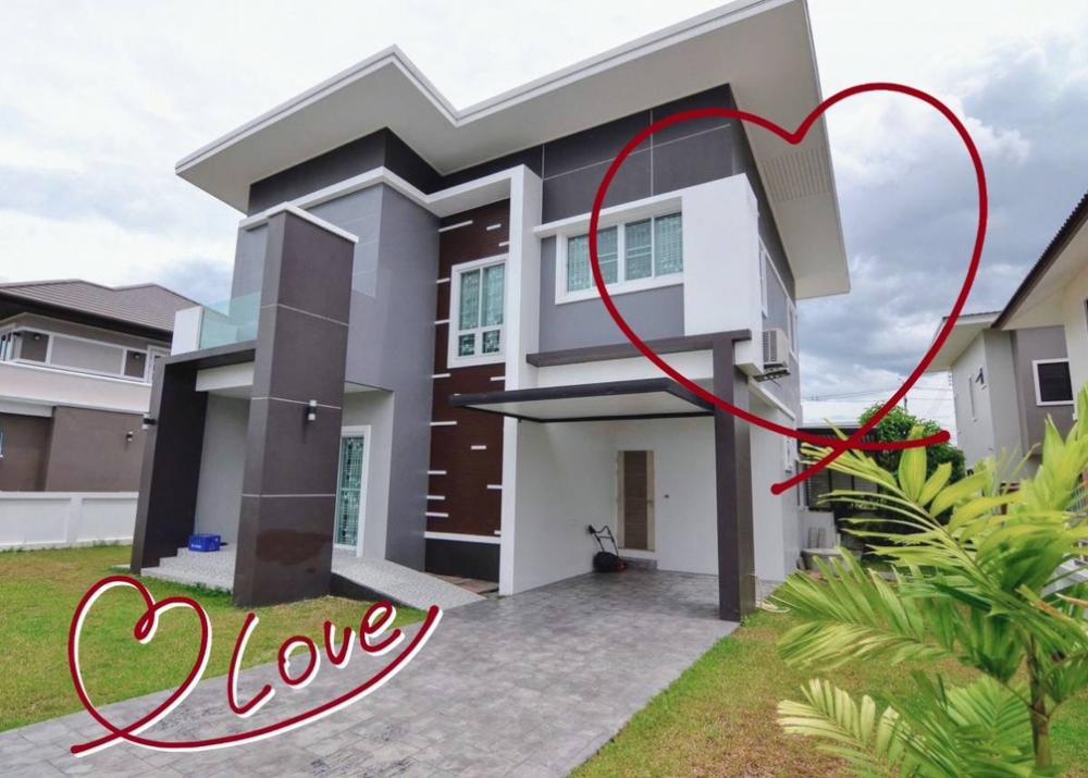 For RentHouseChiang Mai : For rent, rent a house, Suay Suay Suay, beautiful Koolphant Ville 9 The Zentric Chiang Mai