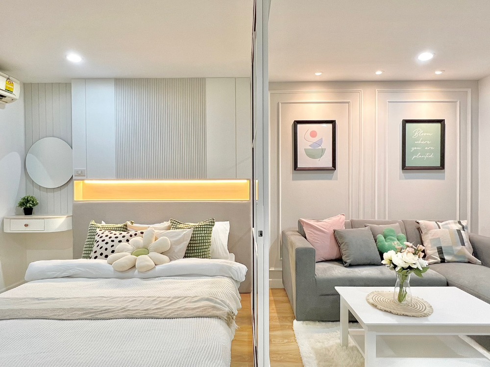 For SaleCondoBangna, Bearing, Lasalle : MINIMAL MUJI, corner room, open view, near bts Bangna