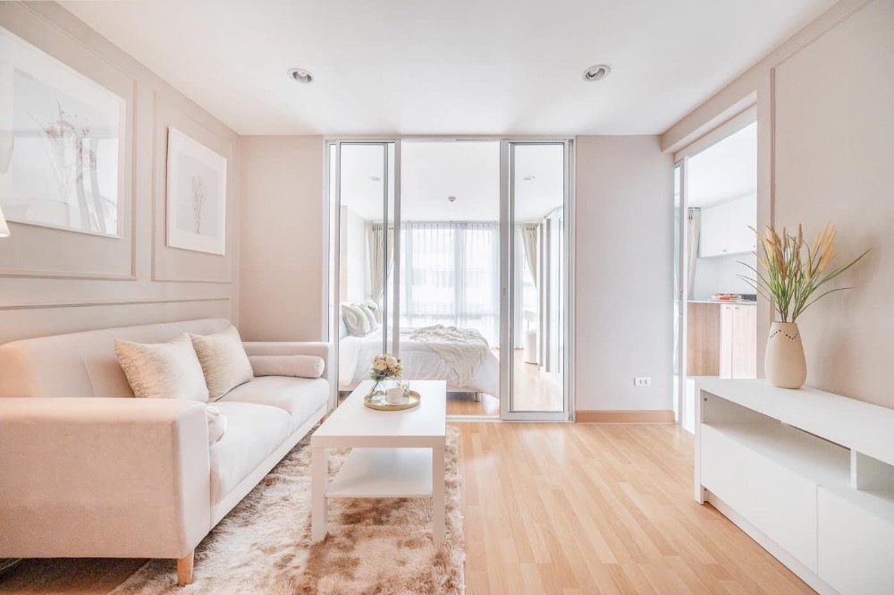 For SaleCondoChokchai 4, Ladprao 71, Ladprao 48, : Condo for sale, The Raffle, can walk to 2 lines of SRT, 35 sq m., fully furnished, free every piece!! 🔥