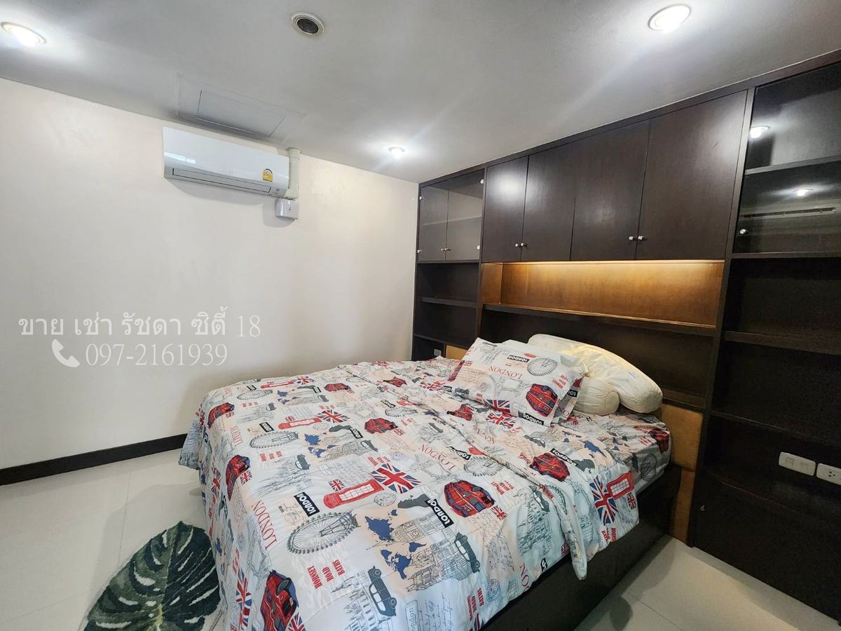 For RentCondoRatchadapisek, Huaikwang, Suttisan : 📣Condo for rent, corner room, large area, Ratchada City, near MRT Huai Khwang, ready to move in