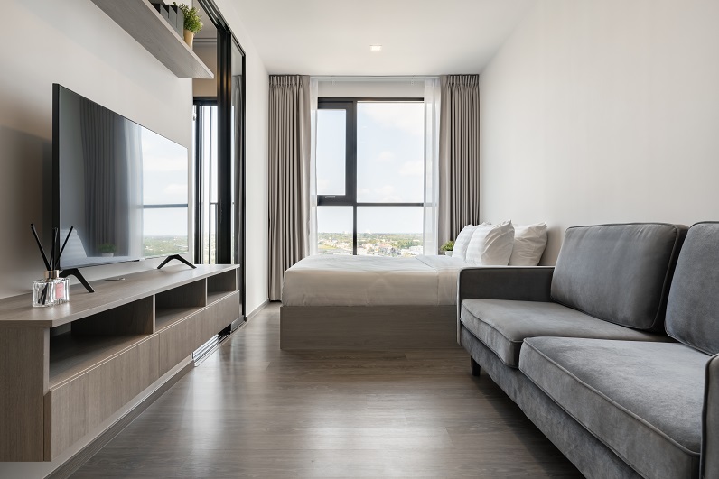 ให้เช่าคอนโดระยอง : ให้เช่า Notting Hill Rayong condo ขนาด 1 ห้องนอน 1 ห้องน้ำ ห้องใหม่เฟอร์ครบ มี wifi พร้อมอยู่ 12,000 บาทต่อเดือน