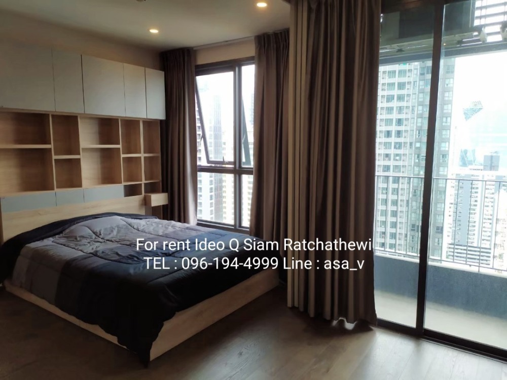 For RentCondoRatchathewi,Phayathai : Condo for rent, Ideo Q Siam Ratchathewi, Ideo Q Siam Ratchatewi, 30 sq m., 25th floor, private lift, unblocked view, near BTS Ratchathewi 390 meters, inquire 0961944999