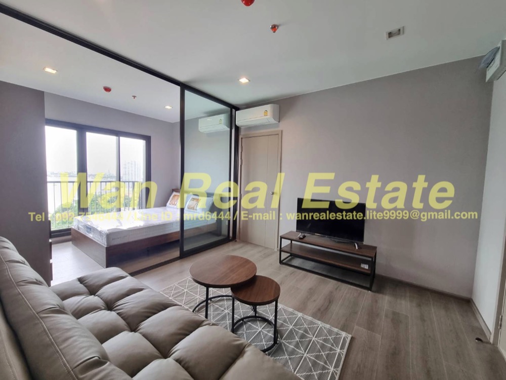 For RentCondoRattanathibet, Sanambinna : Condo for rent, Politan Aqua, 22nd floor, size 31 sq m, river view, riverside zone, beautiful, ready to move in