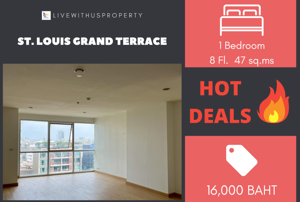 ให้เช่าคอนโดสาทร นราธิวาส : เช่าด่วน!! ถูกสุดในเว็บ ห้องแต่งสวยมาก St. Louis Grand Terrace