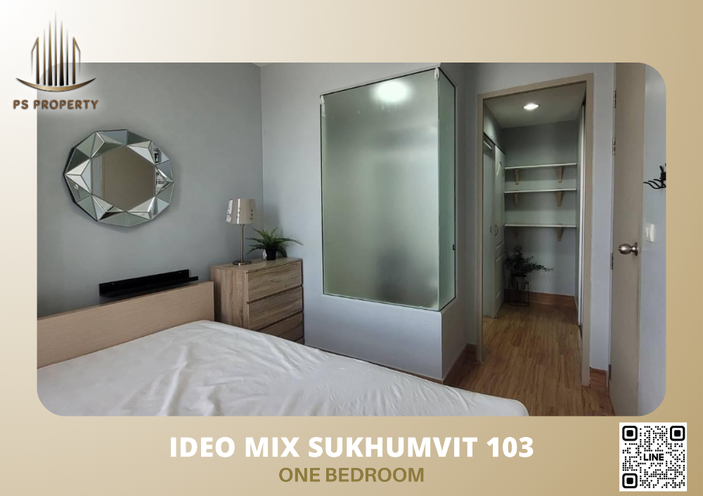 For RentCondoOnnut, Udomsuk : 📣💫 For rent, IDEO Mix Sukhumvit 103 🏢 Condo ready to move in, ONE BEDROOM, fully furnished, near BTS Udomsuk 🚆