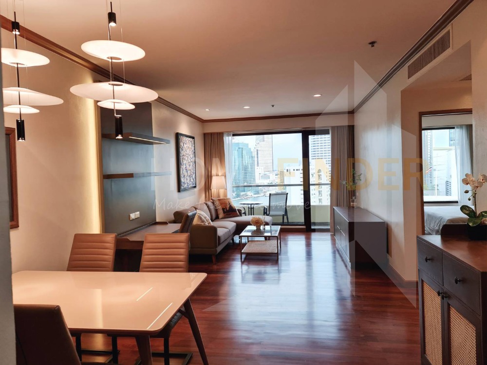 For RentCondoWongwianyai, Charoennakor : Condo 1 Bedroom for RENT at Baan Chao Praya🏦 Beautiful unit at a high floor✨