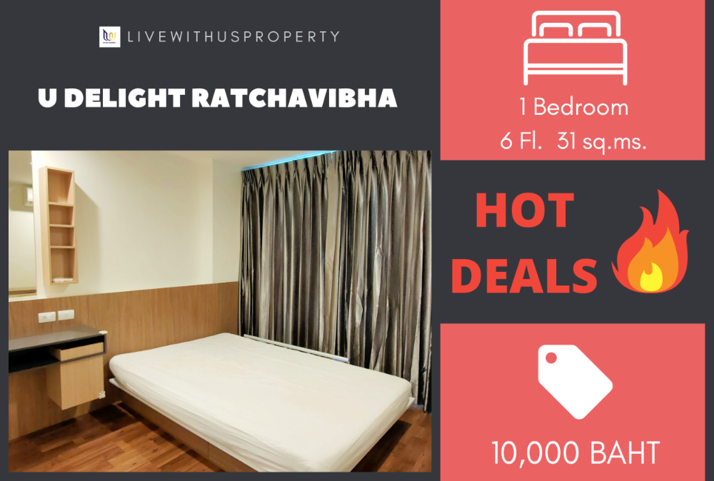 For RentCondoKasetsart, Ratchayothin : Urgent rent!! Cheapest on the website. The room is very beautifully decorated. U Delight Ratchavibha
