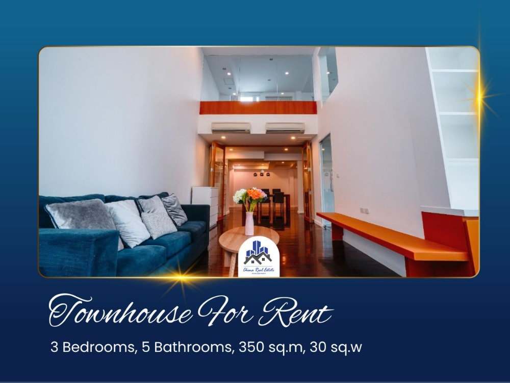 ให้เช่าทาวน์โฮมสาทร นราธิวาส : [เช่า] 🏠 ทาวน์เฮาส์ หมู่บ้านบ้านพระราม 4, 3 ห้องนอน