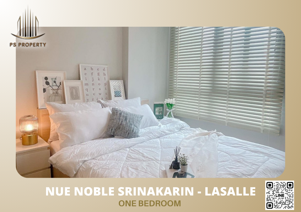 For RentCondoPattanakan, Srinakarin : For rent 🔺NUE Noble Srinakarin - Lasalle🔺 ONE BEDROOM, complete furniture and electrical appliances 🚆near MRT Sri Lasalle