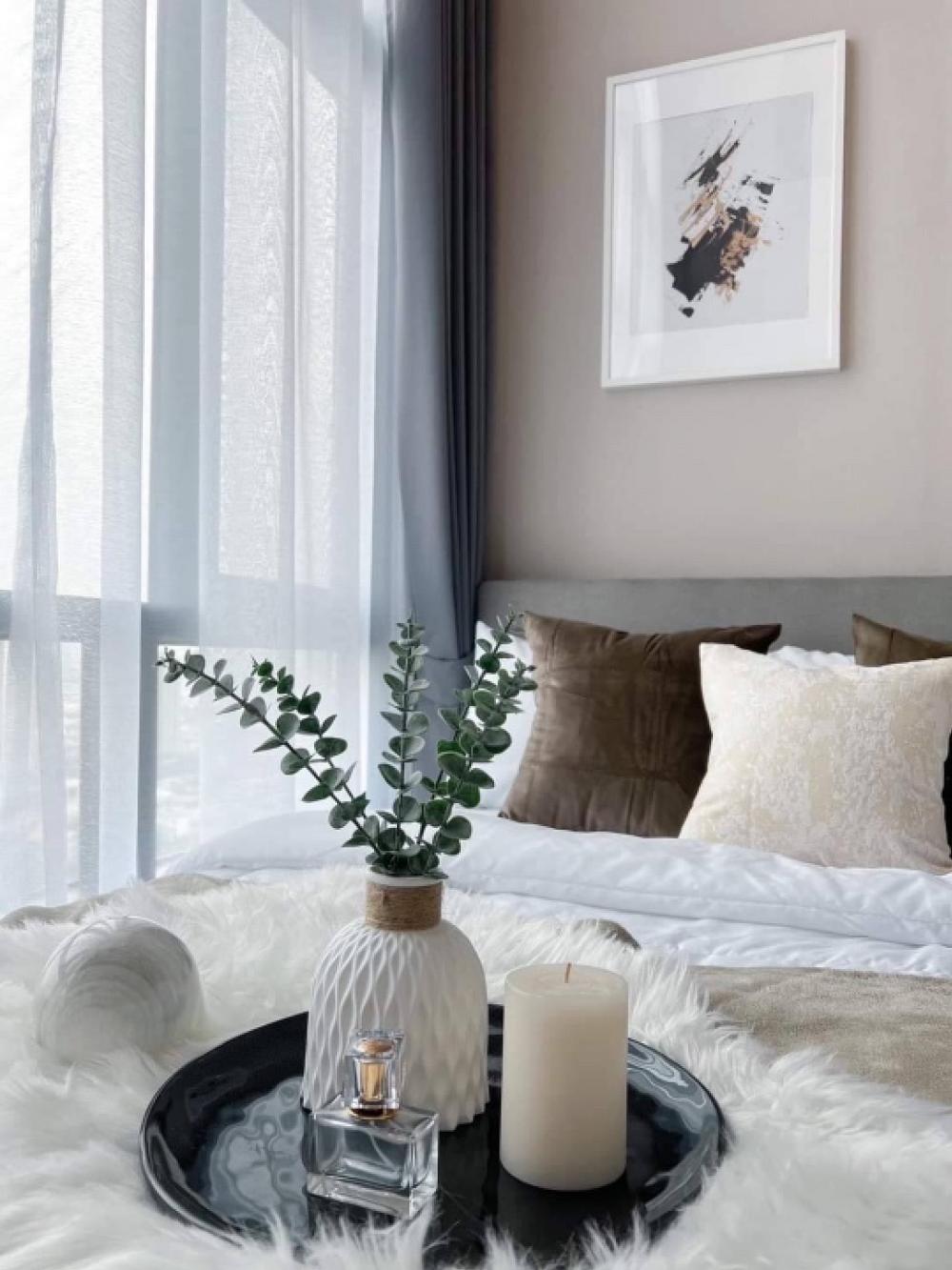 For RentCondoBang Sue, Wong Sawang, Tao Pun : Metro Sky Prachachuen: 40sq m, 20th floor (Duplex), full Furniture and electrical appliances, Close to Purples MRT Line Skytrain