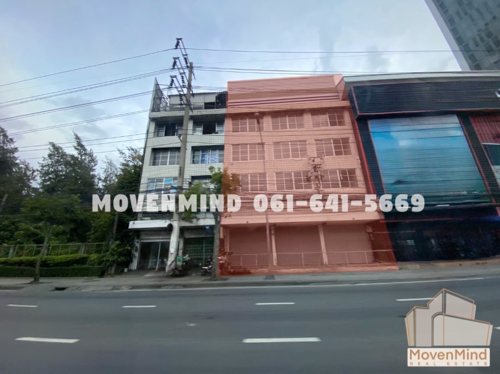 For RentShop HouseRama9, Petchburi, RCA : Commercial Building for Rent, **3 booths (4.5-storey), Ramkhamkaeng-Rama9 Road Main road, Ideal for doing business with a storefront. **Accepting all types of businesses