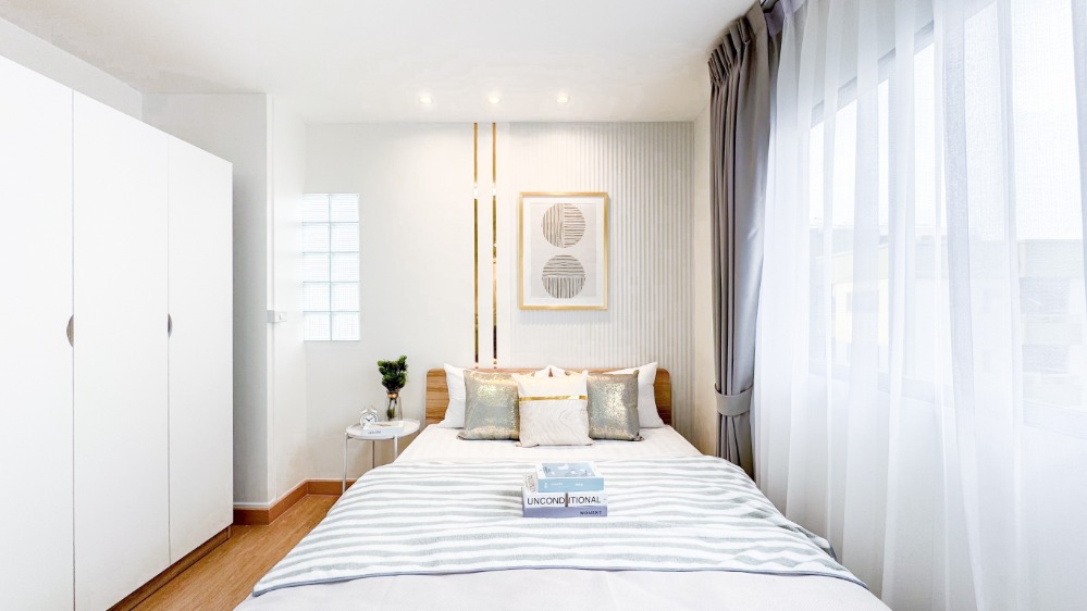 For SaleCondoLadprao101, Happy Land, The Mall Bang Kapi : Lumpini Center Lat Phrao 111 project, prime location, next to Vejthani Hospital, near MRT ❣️1 bedroom ❣️ has a separate kitchen ❣️ size 32.32 sq m.