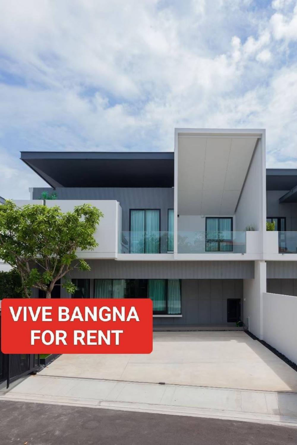 For RentHouseBangna, Bearing, Lasalle : Hot item ❗VIVE Luxury Townhome Bangna Km.7 For Rent