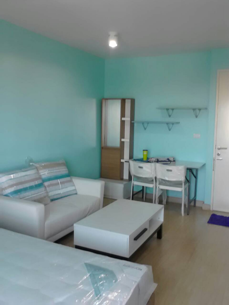 For RentCondoLadkrabang, Suwannaphum Airport : Condo for rent, iris avenue Onnut-wongwan, building 4, floor 5, project view, size 28.00 sq m.