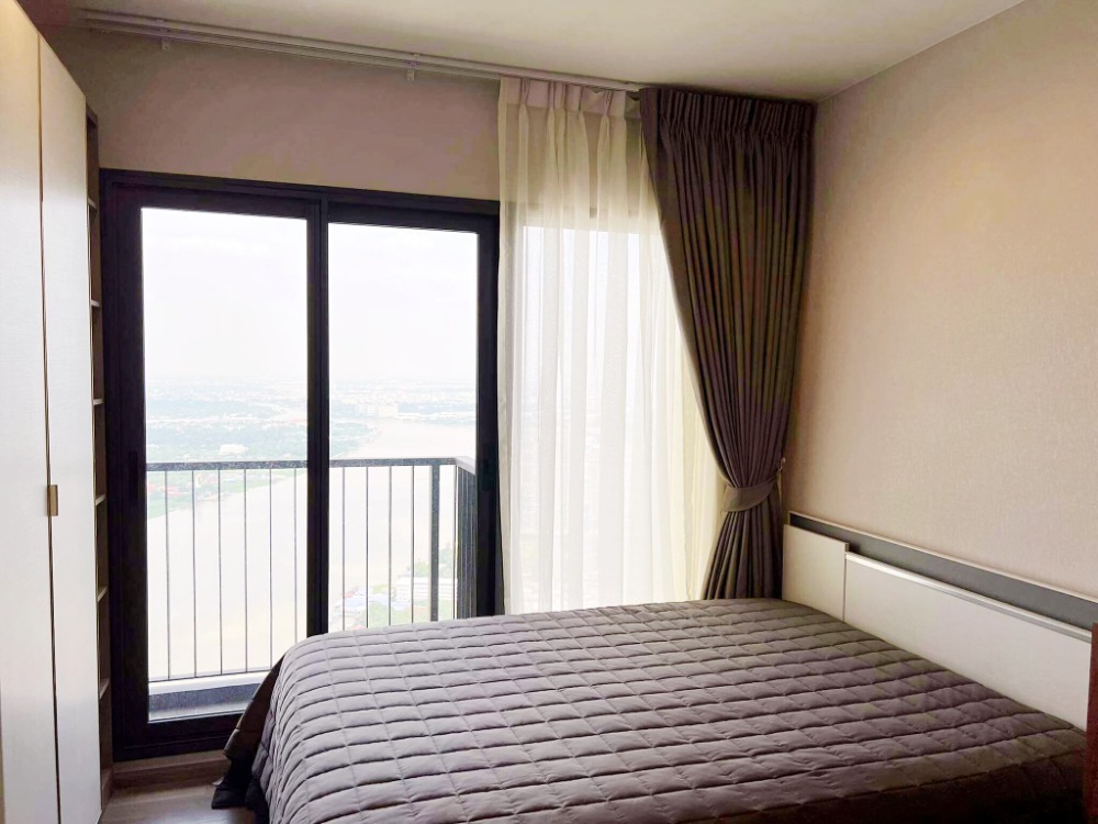 For RentCondoRattanathibet, Sanambinna : ⛩️ For rent The Politan Aqua // Size 30 sq m // Floor 55 // Room 1 bed // View of the river bend