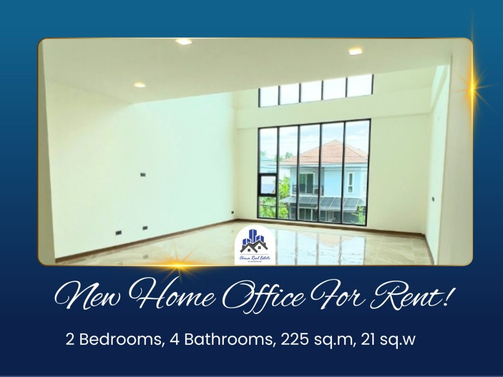 For RentHome OfficeYothinpattana,CDC : [Rent] 🏠 New Home Office for Rent at Ekamai-Ramintra Expressway, 2 Bedrooms
