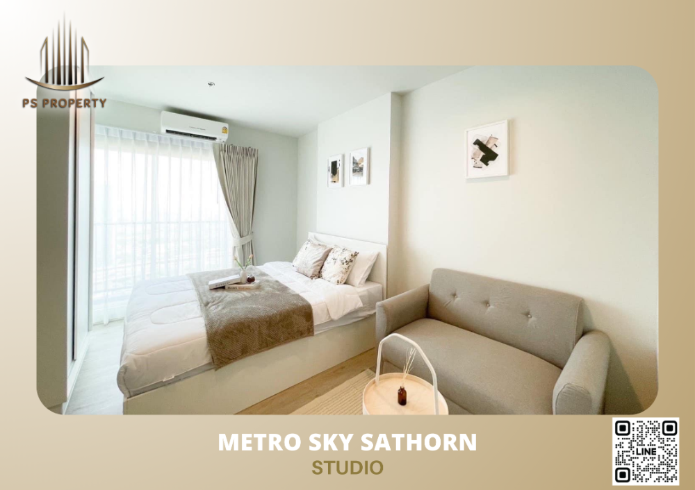 For RentCondoThaphra, Talat Phlu, Wutthakat : For rent 🔥Metro Sky Sathorn 🔥 near BTS Wutthakat only 300 meters and MRT Bang Wa.