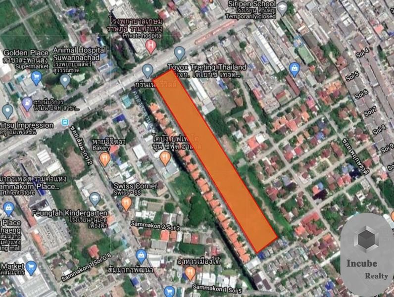 ขายที่ดินเสรีไทย-นิด้า : ขายที่ดิน 15-2-30 ไร่ ติดถนนรามคำแหง