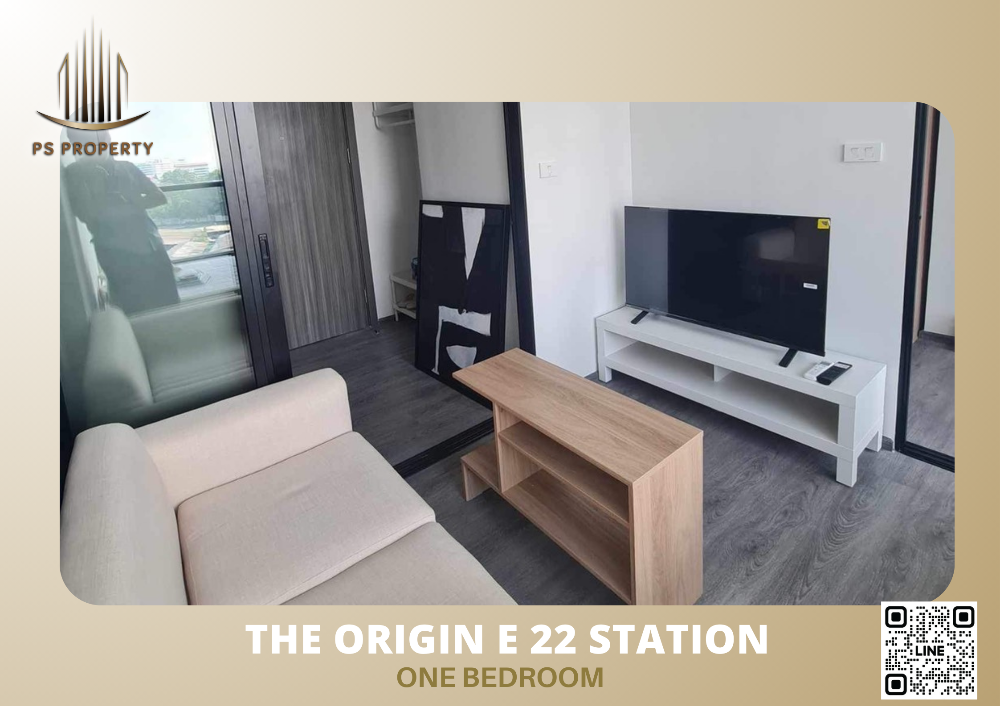 For RentCondoSamut Prakan,Samrong : For rent 🔺The Origin E22 Station🔺Beautifully decorated room. Complete with furniture and electrical appliances 🚆Near BTS Sai Luat