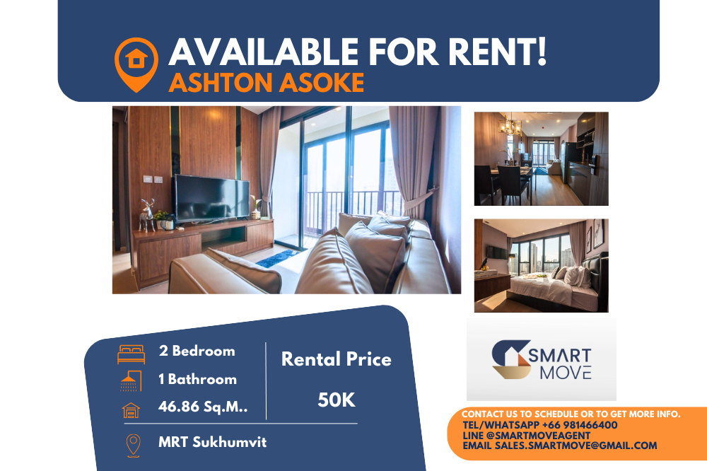 ให้เช่าคอนโดสุขุมวิท อโศก ทองหล่อ : Code C20230600255.........Ashton Asoke สำหรับเช่า, 2 ห้องนอน, 1 ห้องน้ำ, ชั้นสูง, แต่งครบ, พร้อมเข้าอยู่