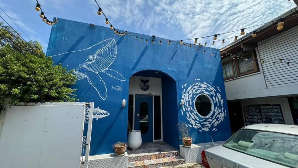 For RentRetail SpaceRama9, Petchburi, RCA : 🏡Restaurant for rent, Seri Village, Ramkhamhaeng, Soi Rama 9 41, Intersection 8📐, size 105 sq m.🦞🦀🦐🐟