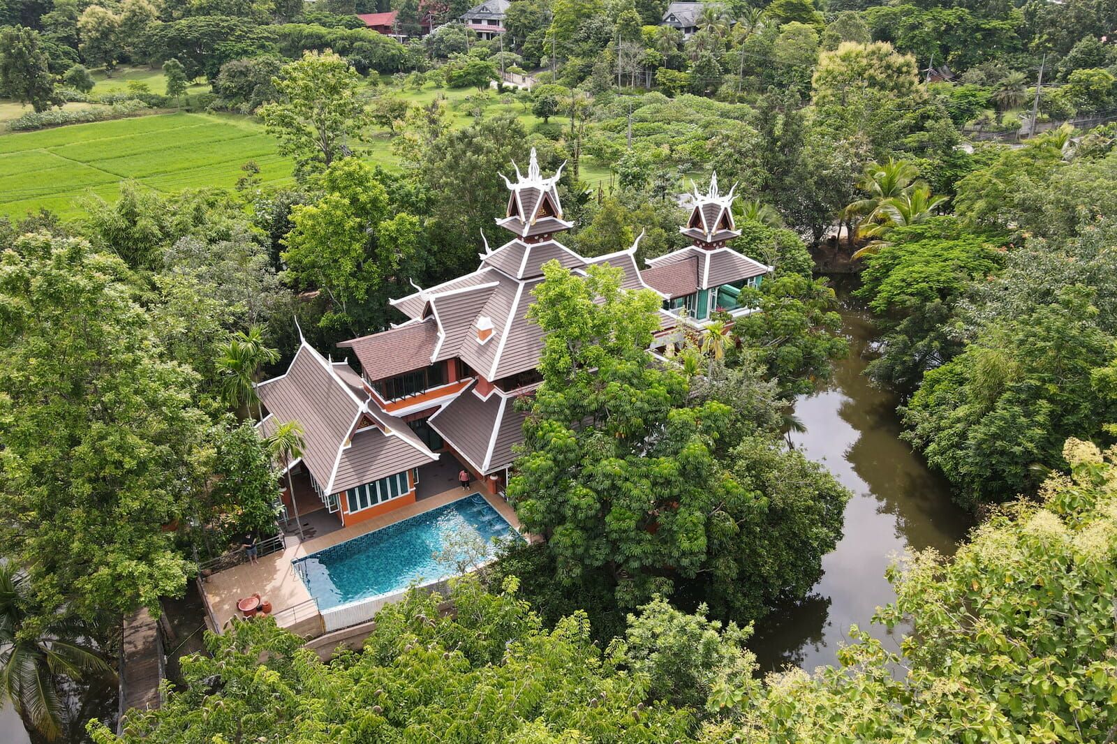 For SaleHouseChiang Mai : Unique 3 Bedroom Pool Villa on Small Island in Mae Rim