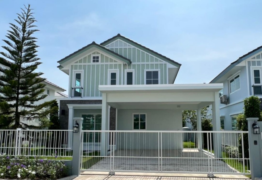 For RentHouseMin Buri, Romklao : Single house for rent in Siwalee Srinakarin-Romklao, near the Orange Line - Pink Line. Beautiful detached house, large house, good location, ready to move in.